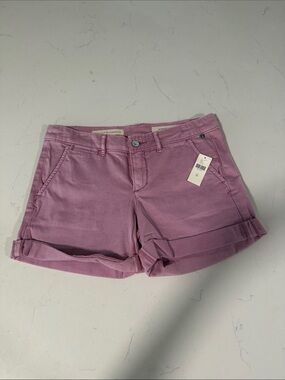 Pilcro and the Letterpress soft pink Roll-Cuff Shorts